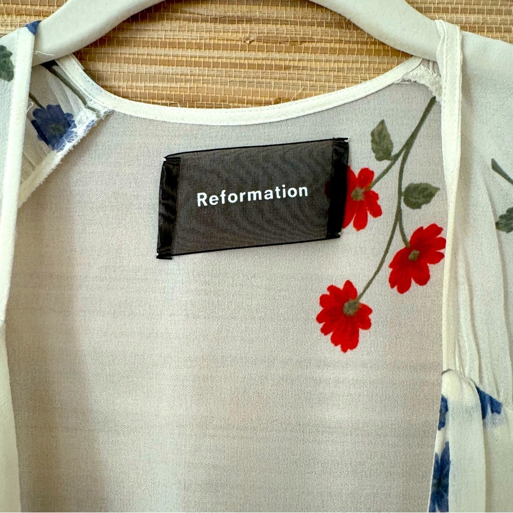 Reformation Floral Maxi Wrap Dress EUC - Picture 3 of 11